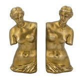 Modern European furniture - Gold Finish Bust Bookends (2) - www.oroa.com