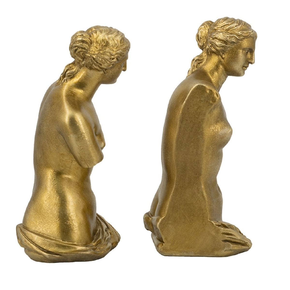 Modern European furniture - Gold Finish Bust Bookends (2) - www.oroa.com