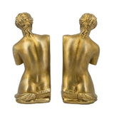 Modern European furniture - Gold Finish Bust Bookends (2) - www.oroa.com