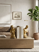 Modern European furniture - Gold Finish Bust Bookends (2) - www.oroa.com