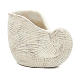 Modern European furniture - Textured Beige Nautilus Shell Sand Cement Planter - www.oroa.com