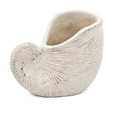 Modern European furniture - Textured Beige Nautilus Shell Sand Cement Planter - www.oroa.com