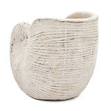 Modern European furniture - Textured Beige Nautilus Shell Sand Cement Planter - www.oroa.com