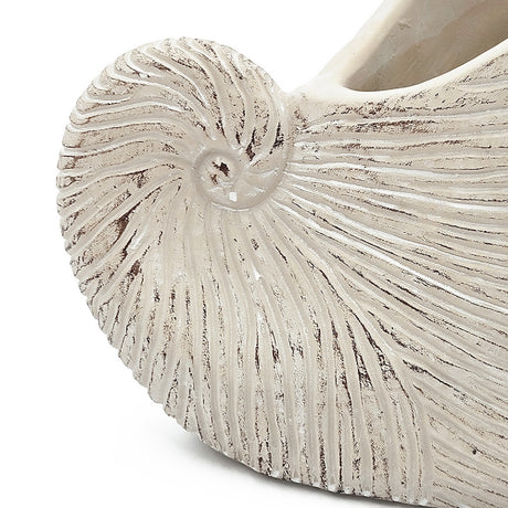 Modern European furniture - Textured Beige Nautilus Shell Sand Cement Planter - www.oroa.com