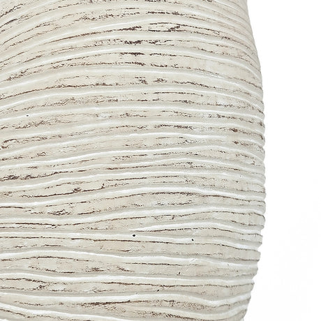 Modern European furniture - Textured Beige Nautilus Shell Sand Cement Planter - www.oroa.com