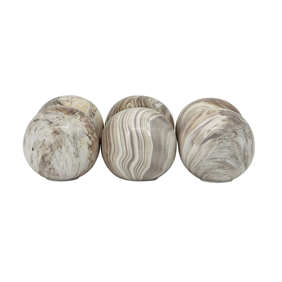 Modern European furniture -  Brown Marbleized Ball Accent Decors (6) - www.oroa.com