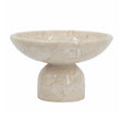 Modern European furniture - Cream Marble Pedestal Bowl - www.oroa.com