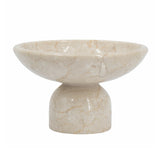 Modern European furniture - Cream Marble Pedestal Bowl - www.oroa.com