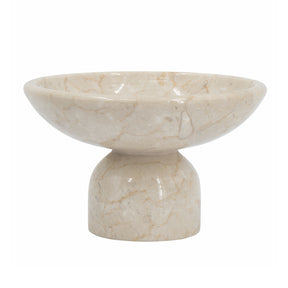 Modern European furniture - Cream Marble Pedestal Bowl - www.oroa.com