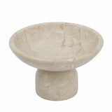 Modern European furniture - Cream Marble Pedestal Bowl - www.oroa.com