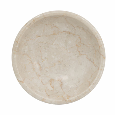 Modern European furniture - Cream Marble Pedestal Bowl - www.oroa.com