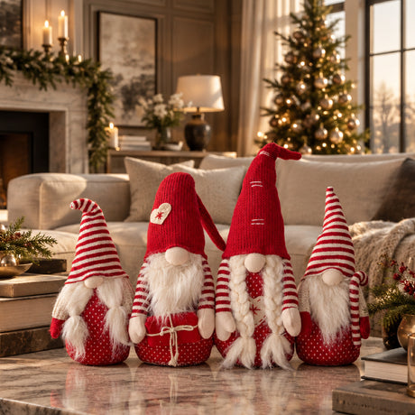 Modern European furniture - Festive Christmas Gnomes (Set of 4)- www.oroa.com