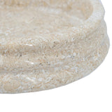 Modern European furniture - Cream Round Ribbed Marble Bowl - www.oroa.com