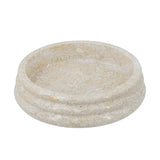 Modern European furniture - Cream Round Ribbed Marble Bowl - www.oroa.com