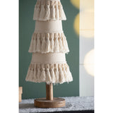 Fringes Embellished Cone Christmas Decor | OROA