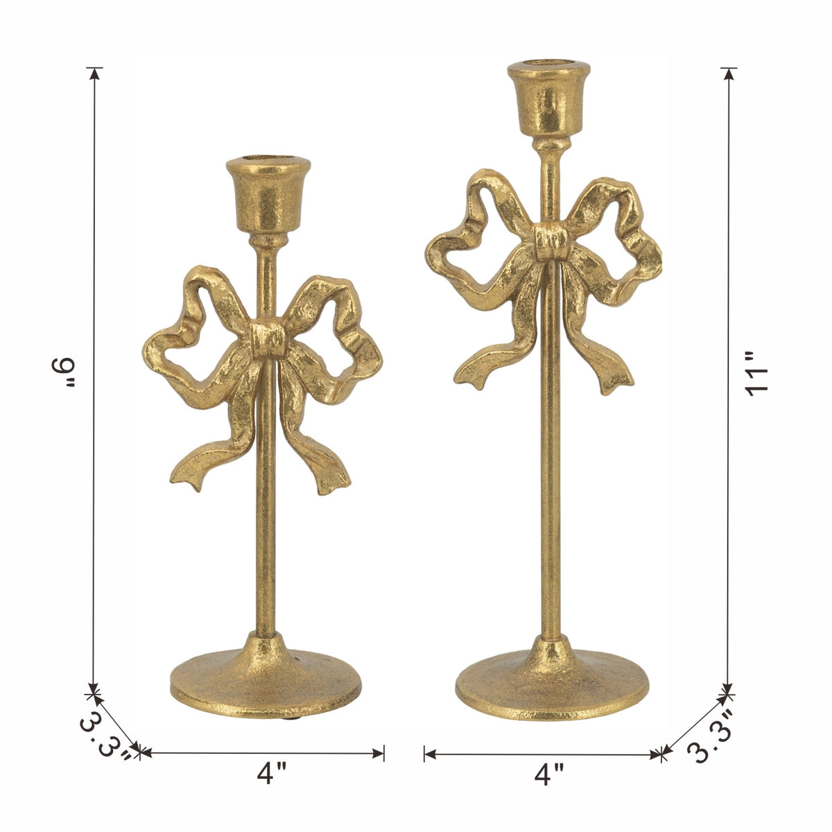 Modern European furniture - Gold Cast Iron Candle Holders - www.oroa.com