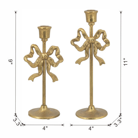 Modern European furniture - Gold Cast Iron Candle Holders - www.oroa.com