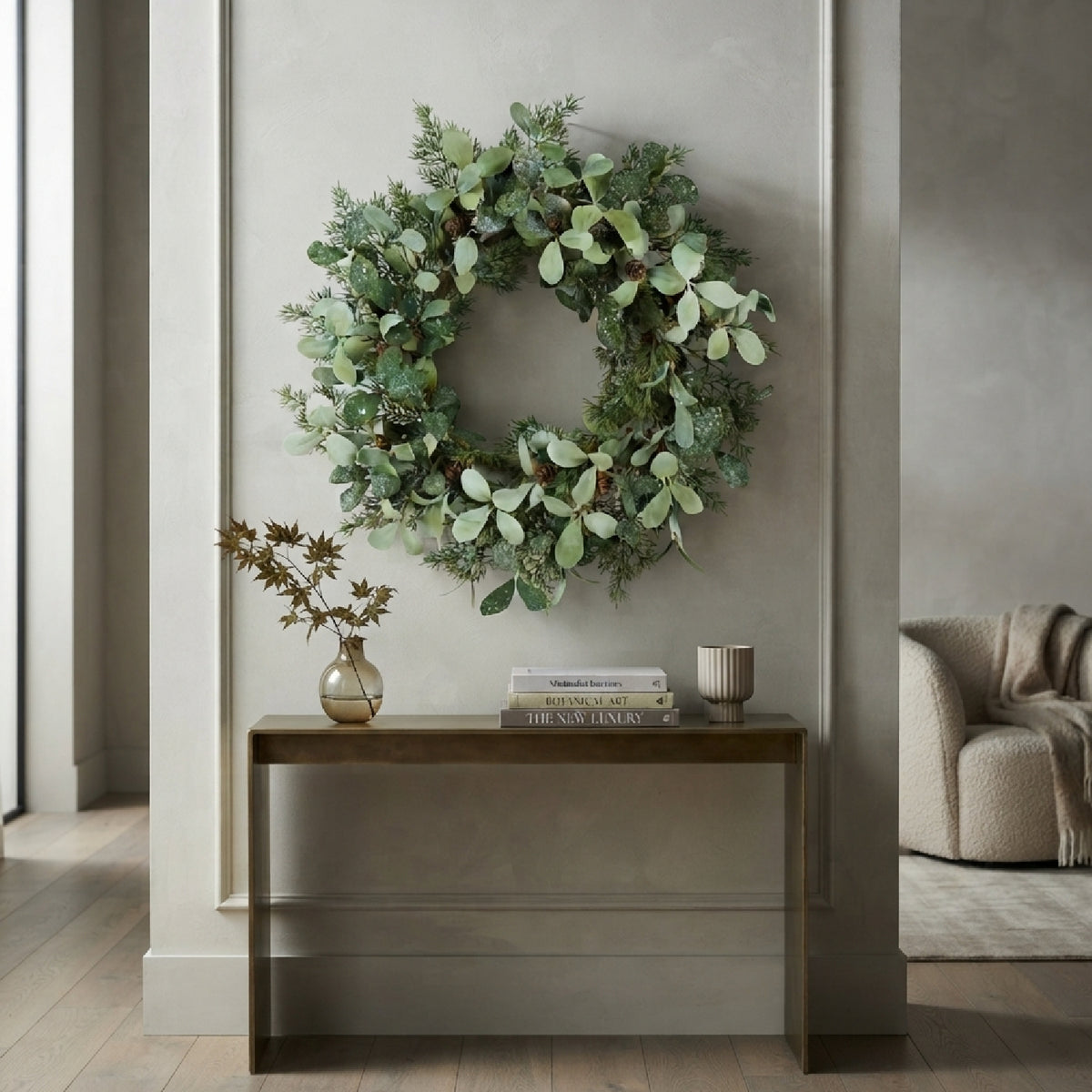 Green Christmas Foliage/Cedar Wreath | OROA