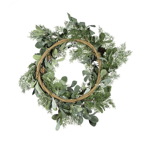 Green Christmas Foliage/Cedar Wreath | OROA