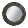 Round Woven Texture Wall Mirror - OROA - view 1