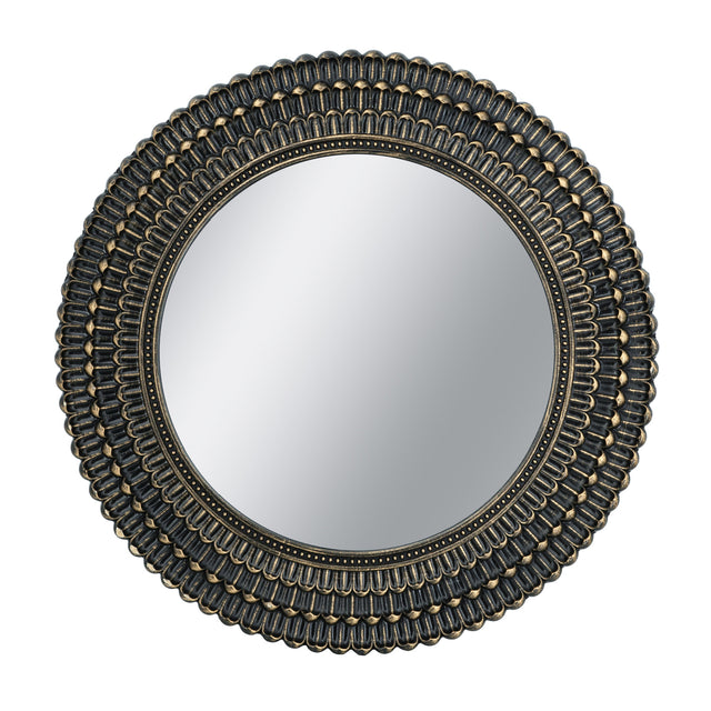 Round Woven Texture Wall Mirror - OROA - view 1