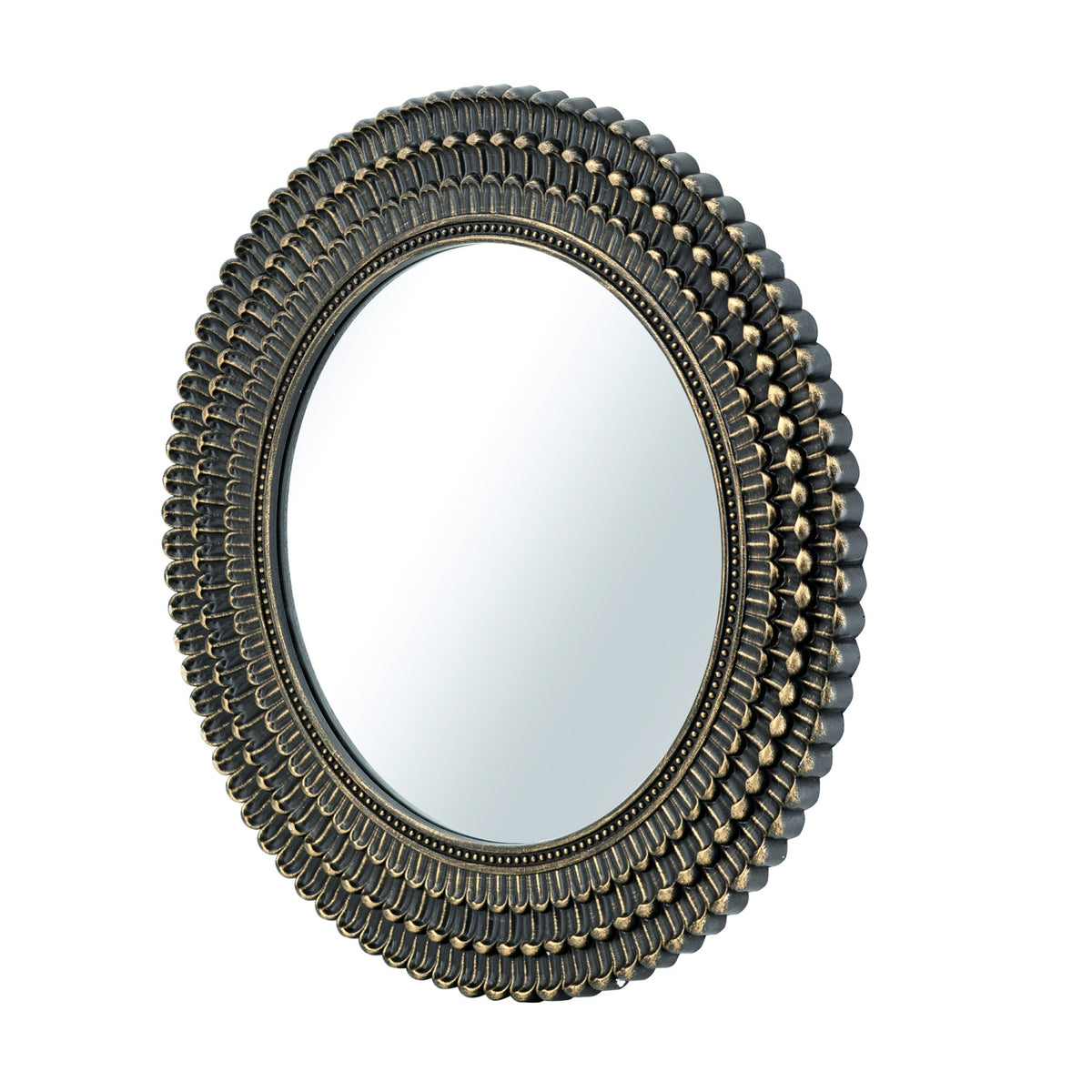 Round Woven Texture Wall Mirror - OROA - view 3