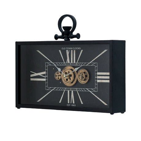 Black Gold Gear Table Clock | OROA