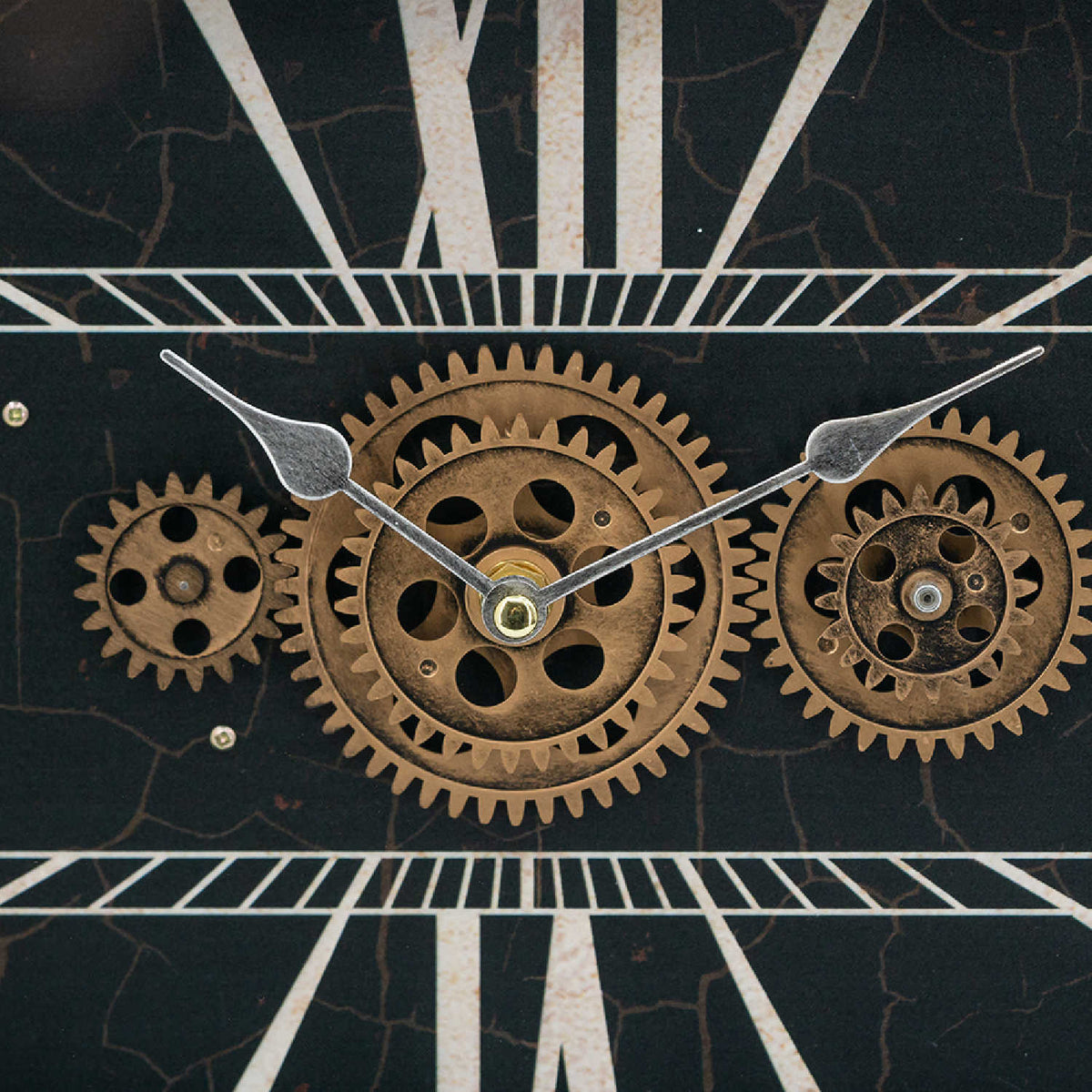 Black Gold Gear Table Clock | OROA