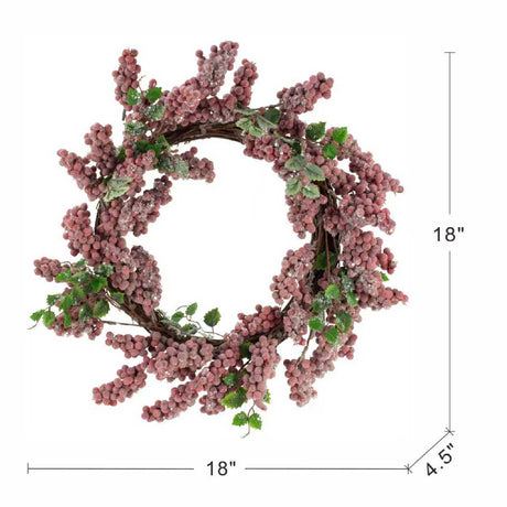 Modern European furniture - Timeless Red Christmas Frosted Berry Wreath - www.oroa.com