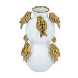 White Two-Tiered Ceramic Vase | OROA
