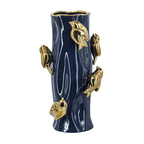 Modern European furniture - Blue Ceramic Tree Branch Vase L - www.oroa.com