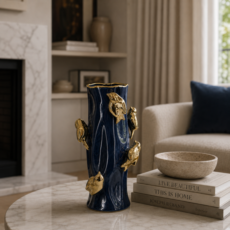 Blue Ceramic Tree Branch Vase L | OROA