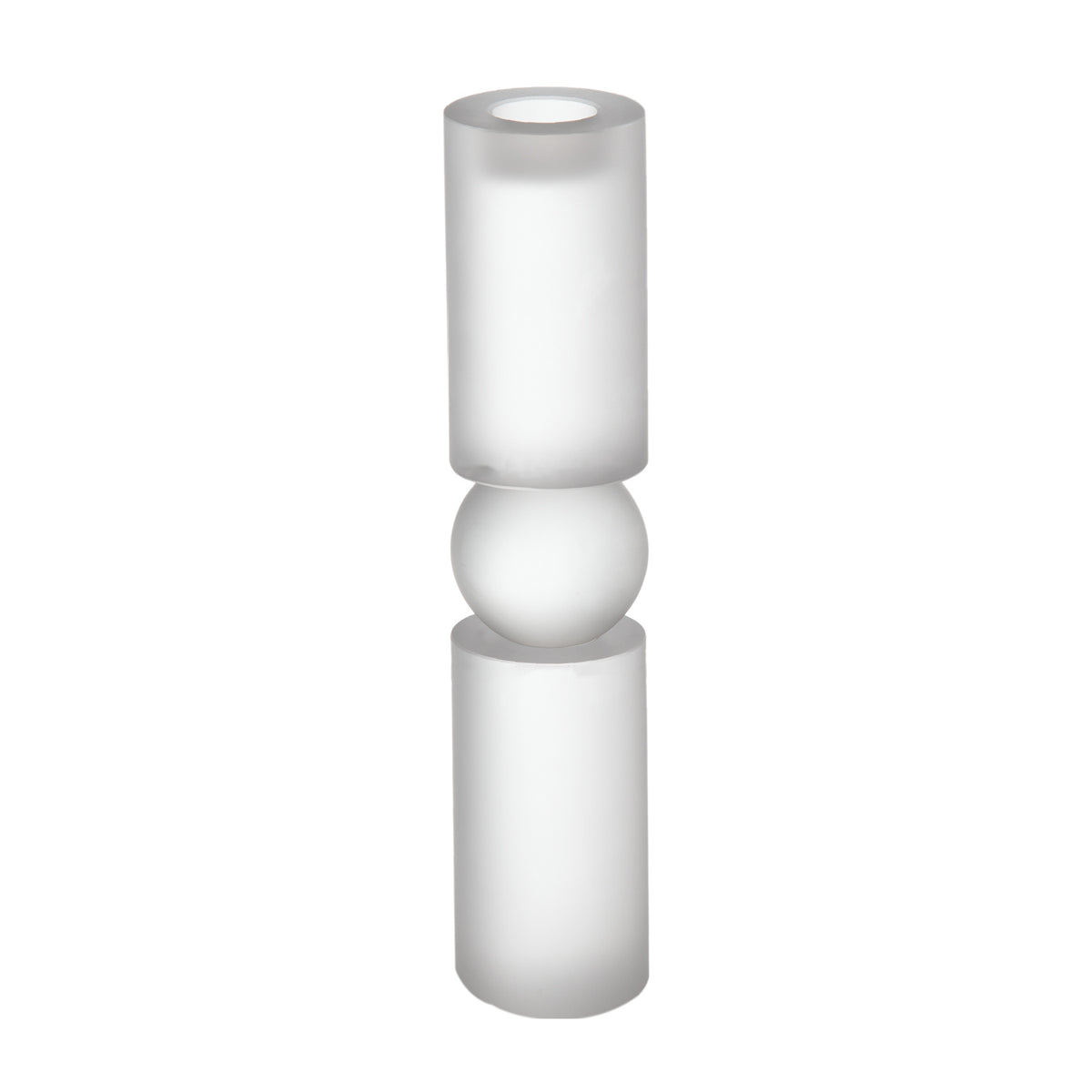 Modern European furniture - White Large Glass Candle Holder - www.oroa.com