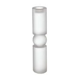Modern European furniture - White Large Glass Candle Holder - www.oroa.com