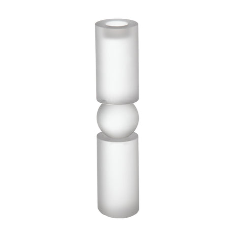 Modern European furniture - White Large Glass Candle Holder - www.oroa.com