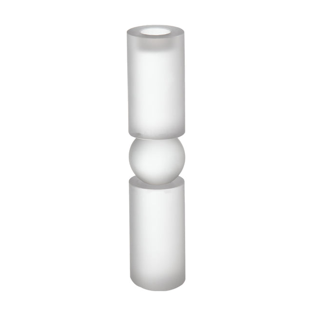 Modern European furniture - White Large Glass Candle Holder - www.oroa.com
