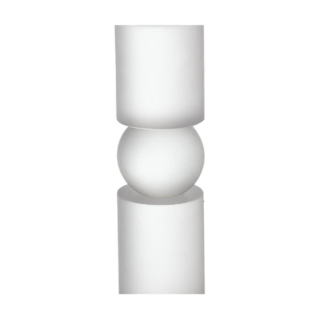 Modern European furniture - White Large Glass Candle Holder - www.oroa.com