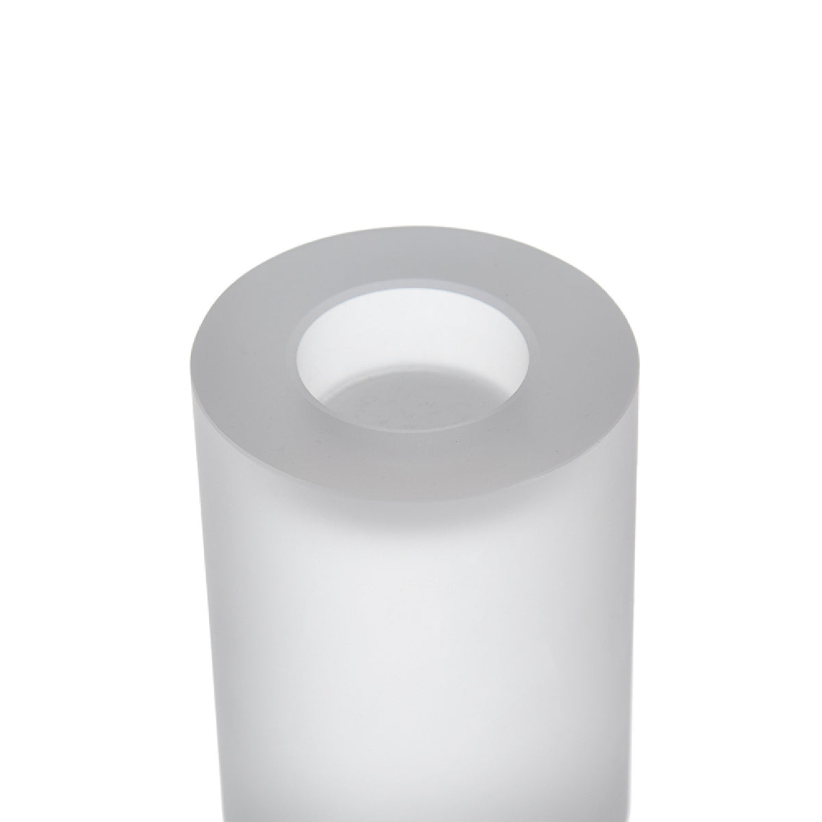 Modern European furniture - White Large Glass Candle Holder - www.oroa.com