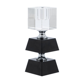 Black and Clear Square Candle Holder - OROA - view 1