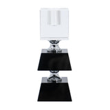 Black and Clear Square Candle Holder | OROA