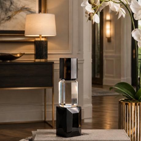 Modern European furniture - Black and Clear Tealight Candle Holder - www.oroa.com