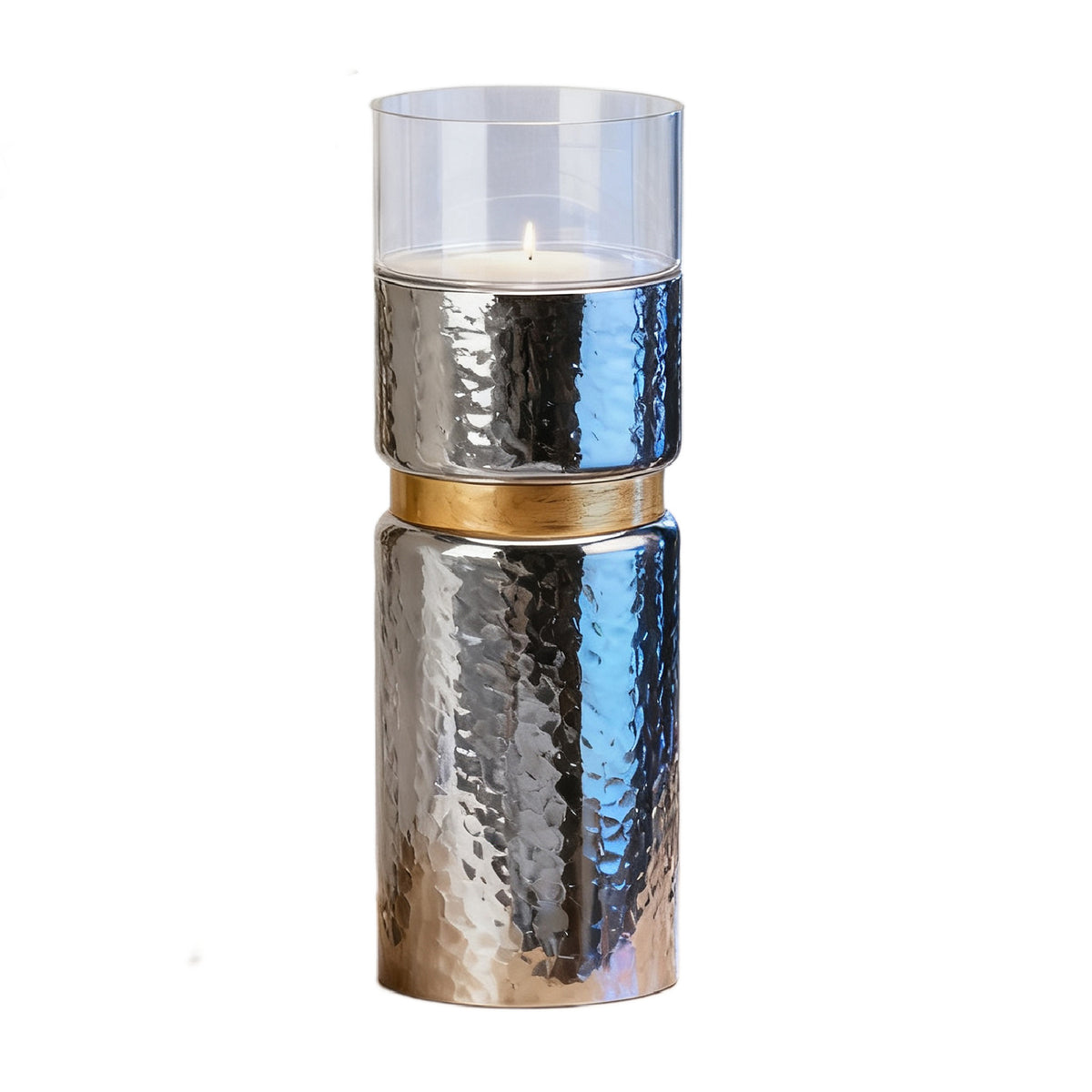 Halloway Silver Candle Holder | OROA