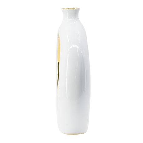 White Gold Round Vase | OROA