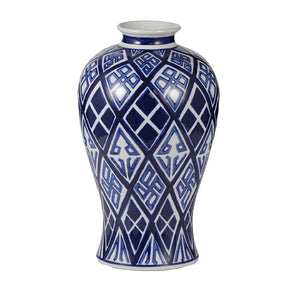 Modern European furniture - Valora Blue and White Vase - www.oroa.com