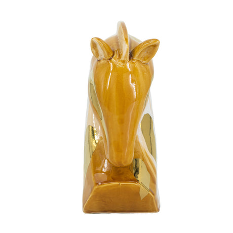 Multicolored Ceramic Horse Head Sculpture | OROA