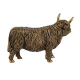 Modern European furniture - Bronze Lifelike Highland Cow Statue - www.oroa.com