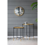 Glass Top Round Side Table (Set of 2) | OROA