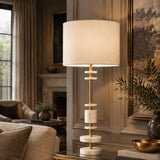 Modern European furniture - White Marble Table Lamp - www.oroa.com