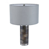 Gray and Silver Brushed Table Lamp | OROA
