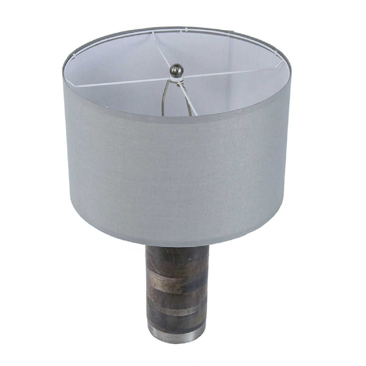 Gray and Silver Brushed Table Lamp | OROA